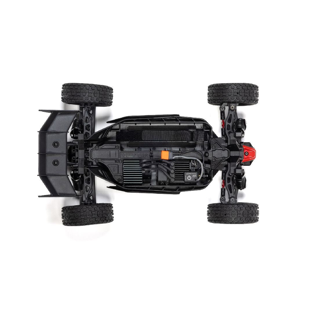 ARRMA Typhon Grom 2S ARA2306S buggy 1/14 RTR brushless 4WD, tout-terrain basher compact avec moteur Spektrum Firma 6000Kv, ESC 25A, batterie et chargeur inclus, univers RcLoisirs