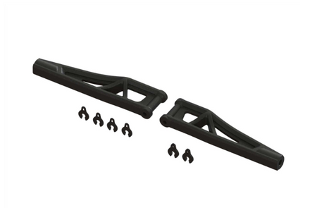 ARA330655 bras de suspension supérieurs avant ARRMA Heavy Duty 120mm avec construction composite renforcée et cales de réglage incluses chez Univers RcLoisirs