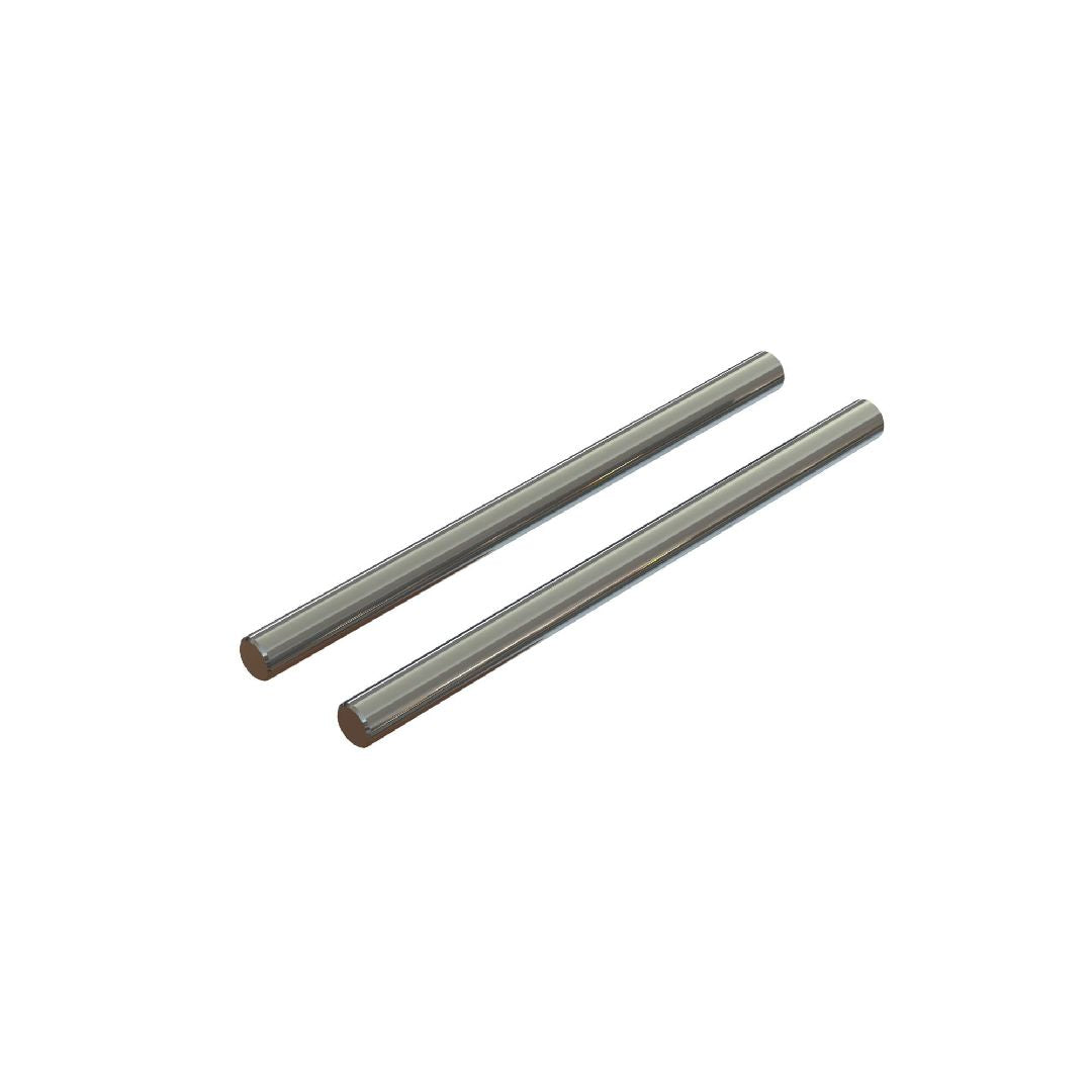 ARA330731 ensemble de 2 axes de charnière inférieurs ARRMA en acier de 4 x 63,5 mm. Pièces de remplacement d'origine avec finition polie pour un mouvement de suspension fluide et une durabilité accrue.