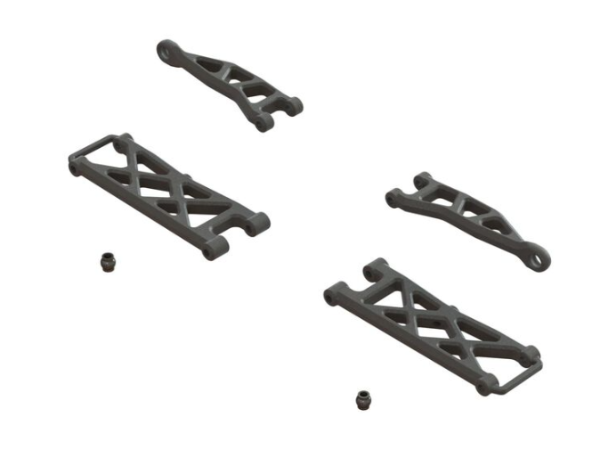 ARA330808 – Bras de suspension arrière jeu A (Rear Suspension Arm Set A) – composite – GROM – Univers RcLoisirs
