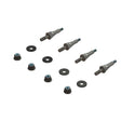 ARA330816 supports d’amortisseurs EXB V2 ARRMA en acier usiné M4 avec écrous et rondelles inclus pour résistance maximale en bashing chez Univers RcLoisirs