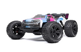 ARRMA Kraton 6S ARA8608V6, monster truck 1/8 RTR brushless 4WD, tout-terrain basher 6S LiPo avec châssis aluminium EXB, carrosserie clipless body, moteur Spektrum Firma 2050Kv, ESC Firma 150A, radio Spektrum SLT3, récepteur SR315, servo étanche, pneus dBoots Copperhead2 MT, amortisseurs hydrauliques, voiture RC puissante pour bash extrême et performance RC, hobby modélisme univers RcLoisirs.