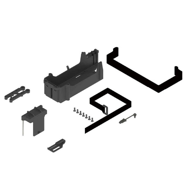 ARAC3095 grand support de batterie officiel ARRMA en composite haute résistance. Compatible avec les batteries jusqu'à 158 x 48 x 70 mm. Comprend sangles, boîtier récepteur, clip de câbles et toute la visserie nécessaire pour les modèles ARRMA compatibles.