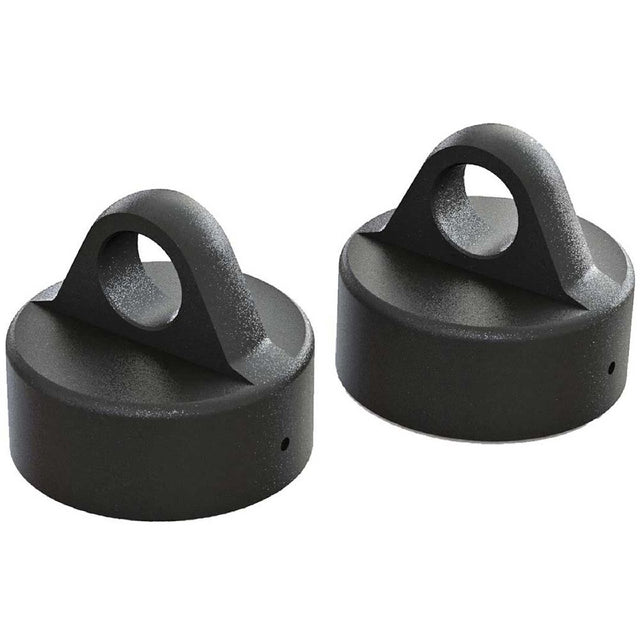 ARA330491 Aluminum Shock Cap Black (2) 6S - Univers RcLoisirs