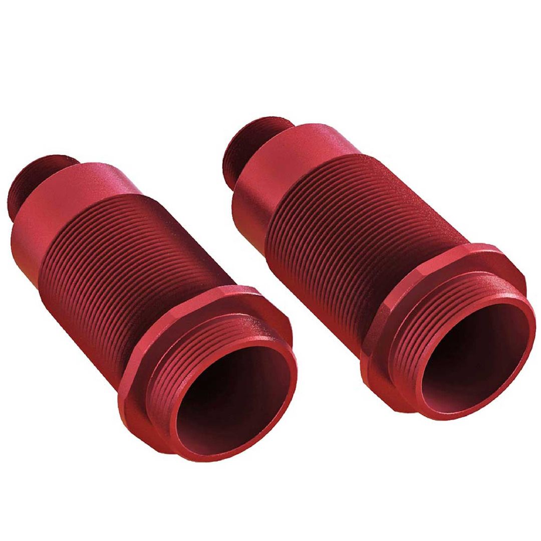 ARAC9068 ensemble de 2 corps d'amortisseurs ARRMA 16 x 49 mm en aluminium anodise rouge pour TYPHON 6S, compatibles avec les tiges de 4 mm.