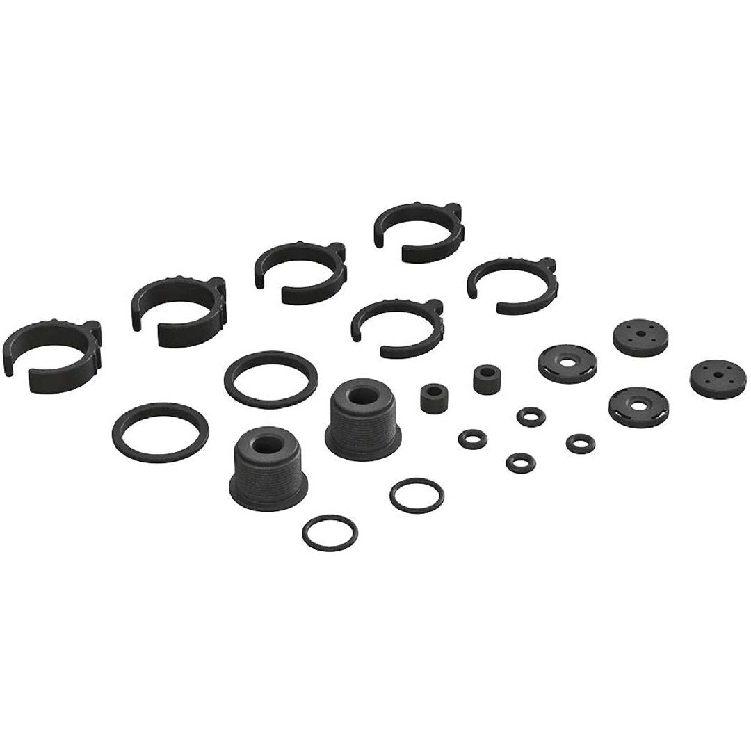 ARAC9094 ensemble de pieces et joints toriques ARRMA pour l'entretien de 2 amortisseurs des KRATON et OUTCAST 4X4 BLX 4S compatibles.