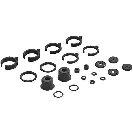 ARAC9094 ensemble de pieces et joints toriques ARRMA pour l'entretien de 2 amortisseurs des KRATON et OUTCAST 4X4 BLX 4S compatibles.