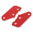 ARAC9363 ensemble de 2 plaques de direction A ARRMA en aluminium anodise rouge, usinees avec precision pour les vehicules ARRMA compatibles.