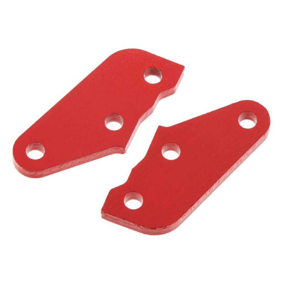 ARAC9363 ensemble de 2 plaques de direction A ARRMA en aluminium anodise rouge, usinees avec precision pour les vehicules ARRMA compatibles.