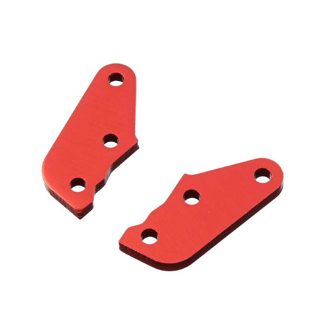 ARAC9371 ensemble de 2 plaques de direction B ARRMA en aluminium anodise rouge, usinees avec precision pour les vehicules ARRMA compatibles.