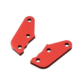 ARAC9371 ensemble de 2 plaques de direction B ARRMA en aluminium anodise rouge, usinees avec precision pour les vehicules ARRMA compatibles.