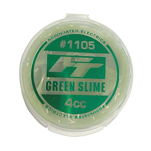 ASC1105 lubrifiant Green Slime Factory Team Team Associated 4 cc pour joints d'amortisseurs RC. Reduit la friction, facilite le montage et aide a proteger les joints.