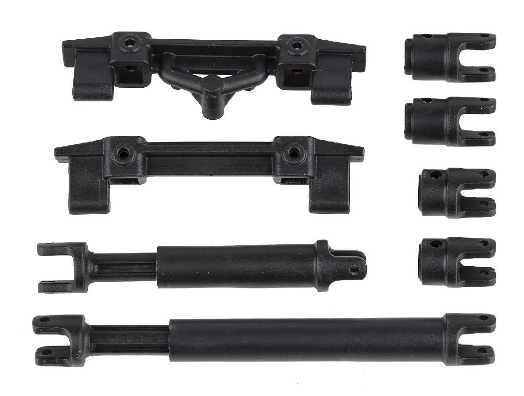 ASC41128 ensemble de cardans et supports de pare-chocs avant et arriere Team Associated pour Element RC Enduro12 1/12. Pieces de remplacement d'origine.