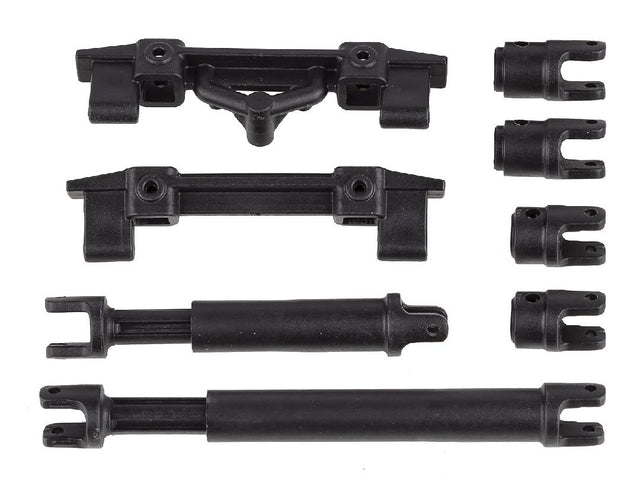 ASC41128 ensemble de cardans et supports de pare-chocs avant et arriere Team Associated pour Element RC Enduro12 1/12. Pieces de remplacement d'origine.