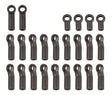 ASC42040 ensemble de 24 embouts de biellette Team Associated pour Element RC Enduro 1/10, avec 18 embouts courbes, 2 droits et 4 oeillets d'amortisseur.
