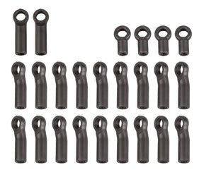 ASC42040 ensemble de 24 embouts de biellette Team Associated pour Element RC Enduro 1/10, avec 18 embouts courbes, 2 droits et 4 oeillets d'amortisseur.