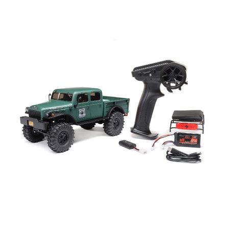 Axial SCX24 Dodge Power Wagon – Micro crawler RC 1/24 4×4 brushed – AXI00007 – carrosserie scale années 40, rails acier, worm gears – Univers RcLoisirs