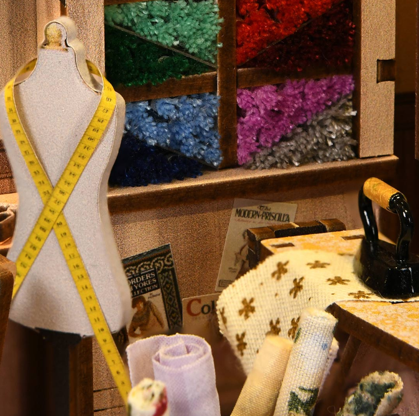 Atelier de couture – Book Nook 3D en bois avec LED – Haute gamme | Univers RcLoisirs