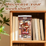 BJAA401 Kyoto Snow Whisper, Book Nook DIY de 286 pieces inspire de Ginzan Onsen au Japon. Scene japonaise enneigee, eclairage DEL tactile et couvercle anti-poussiere inclus.