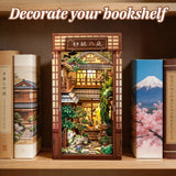 BJAA404 CUTEBEE Serene Courtyard, Book Nook DIY de 260 pièces inspiré d'une cour japonaise. Éclairage DEL tactile et couvercle anti-poussière inclus.
