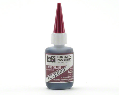 BSI117 IC-2000 colle cyanoacrylate noire 14,2 g renforcee au caoutchouc, resistante aux chocs et ideale pour coller les pneus de voitures RC.