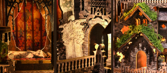 Belle au bois dormant – Book Nook 3D en bois – LED – Haute gamme – Univers RcLoisirs