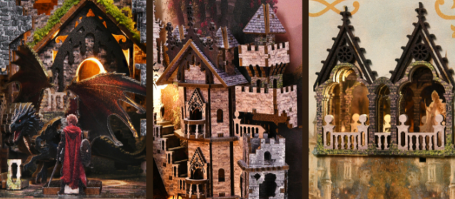 Belle au bois dormant – Book Nook 3D en bois – LED – Haute gamme – Univers RcLoisirs