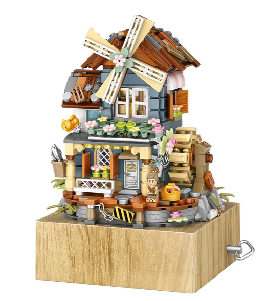 Boîte à musique Moulin à vent – LOZ 1239 – Mini blocs à assembler – Univers RcLoisirs