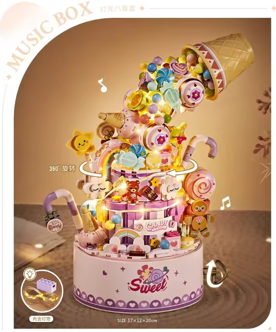 Boîte à musique Sweedheart Fluid – LOZ 1953 – Mini blocs à assembler – Mini construction 3D – Univers RcLoisirs