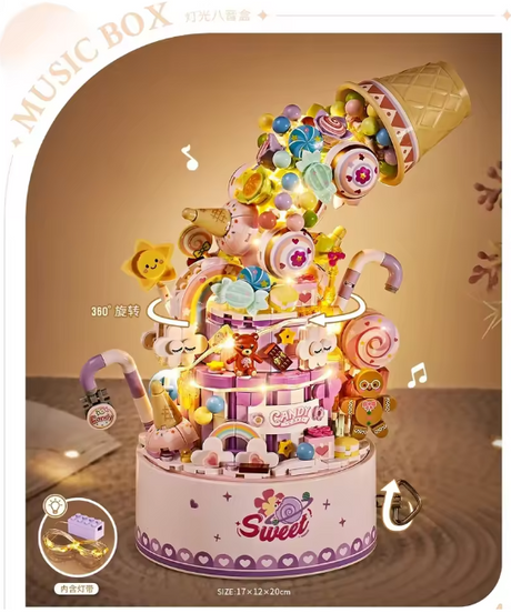 Boîte à musique Sweedheart Fluid – LOZ 1953 – Mini blocs à assembler – Mini construction 3D – Univers RcLoisirs