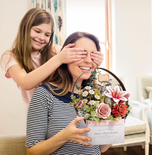 Boite à fleurs – ROKR TW03H – Puzzle 3D en bois à assembler – Univers RcLoisirs