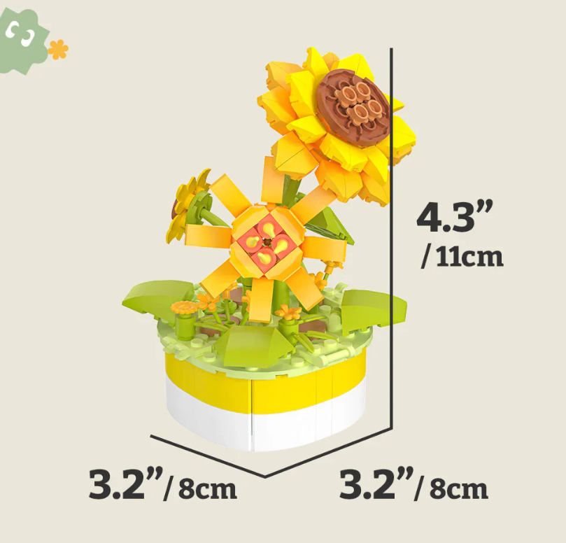 Bontanique Tournesol – LOZ 1028 – Mini blocs à assembler – Univers RcLoisirs