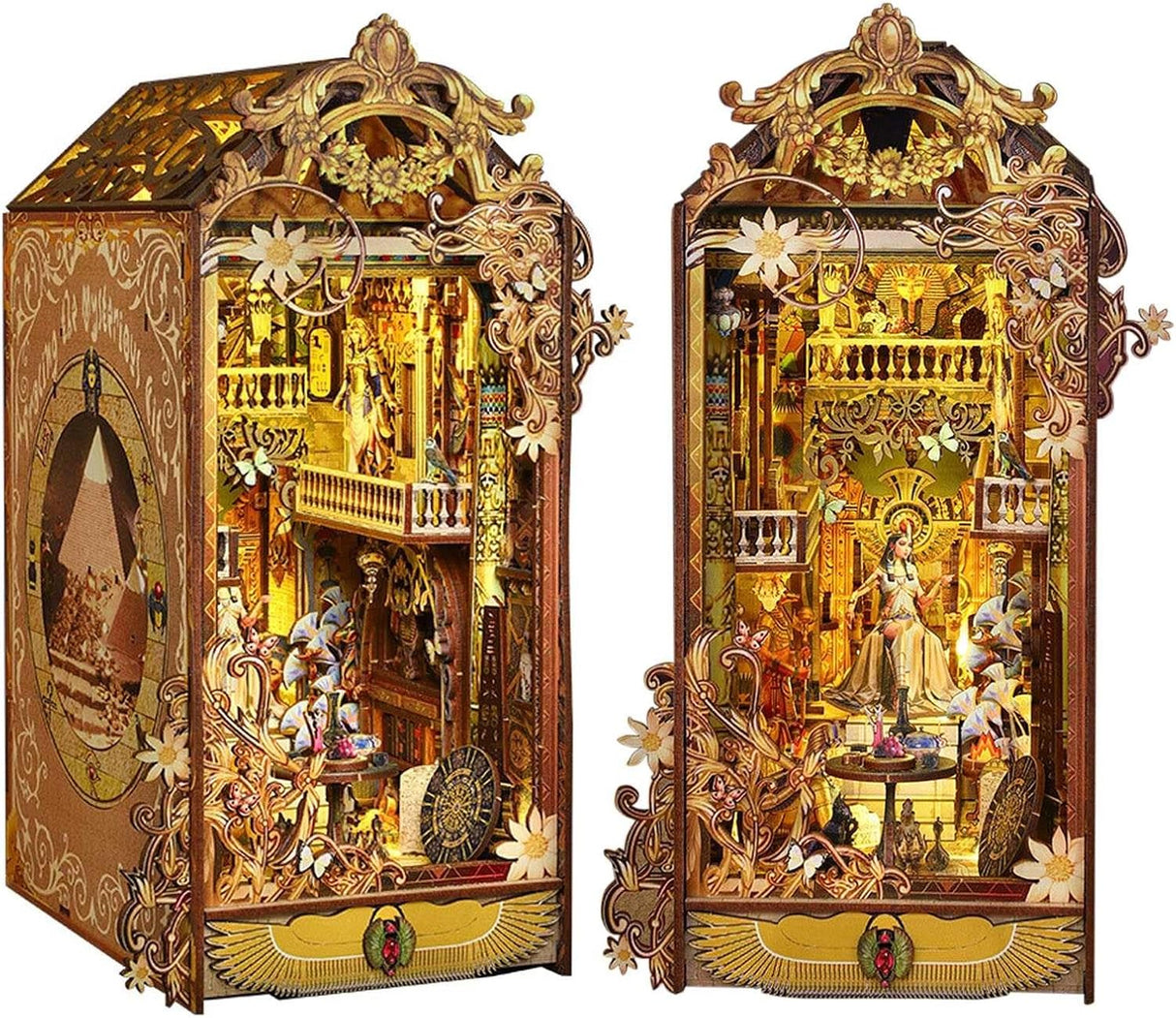 Book Nook 3D – Égypte antique – En bois avec éclairage LED – Univers RcLoisirs