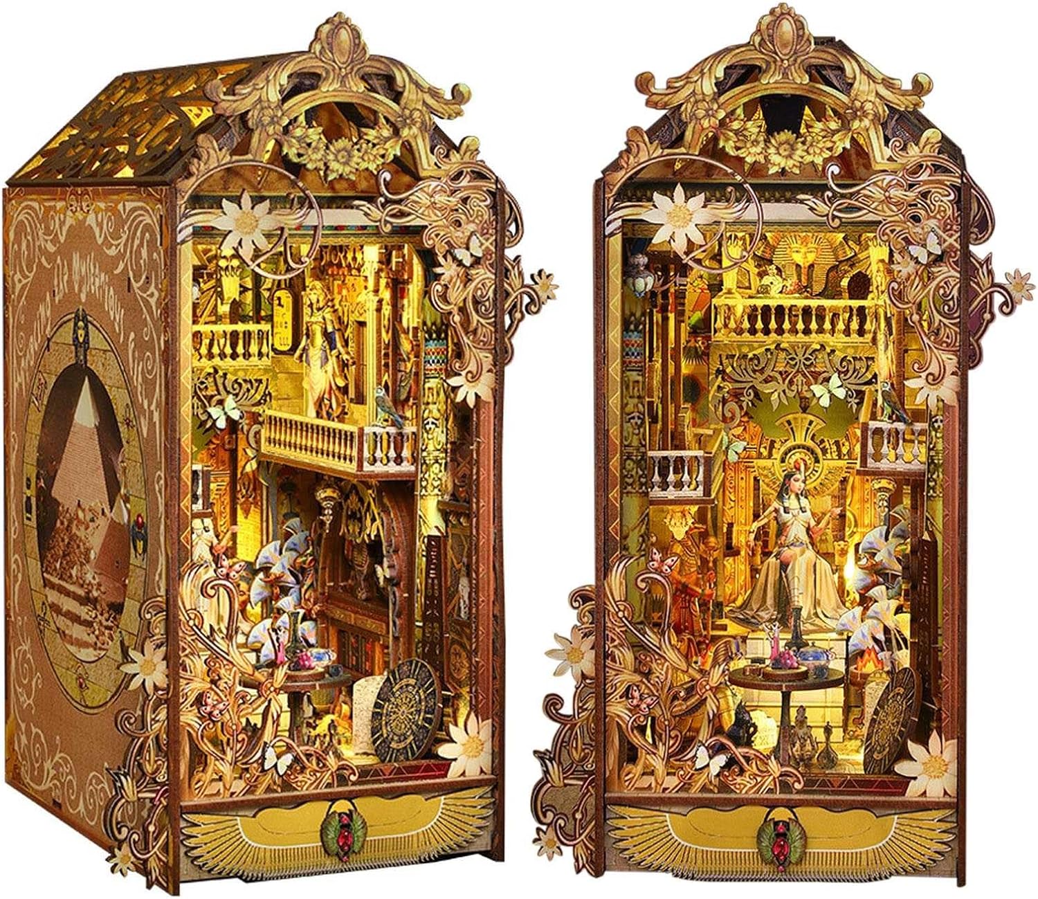 Book Nook 3D – Égypte antique – En bois avec éclairage LED – Univers RcLoisirs