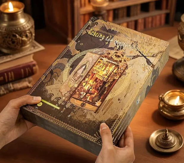 Book Nook 3D – Égypte antique – En bois avec éclairage LED – Univers RcLoisirs