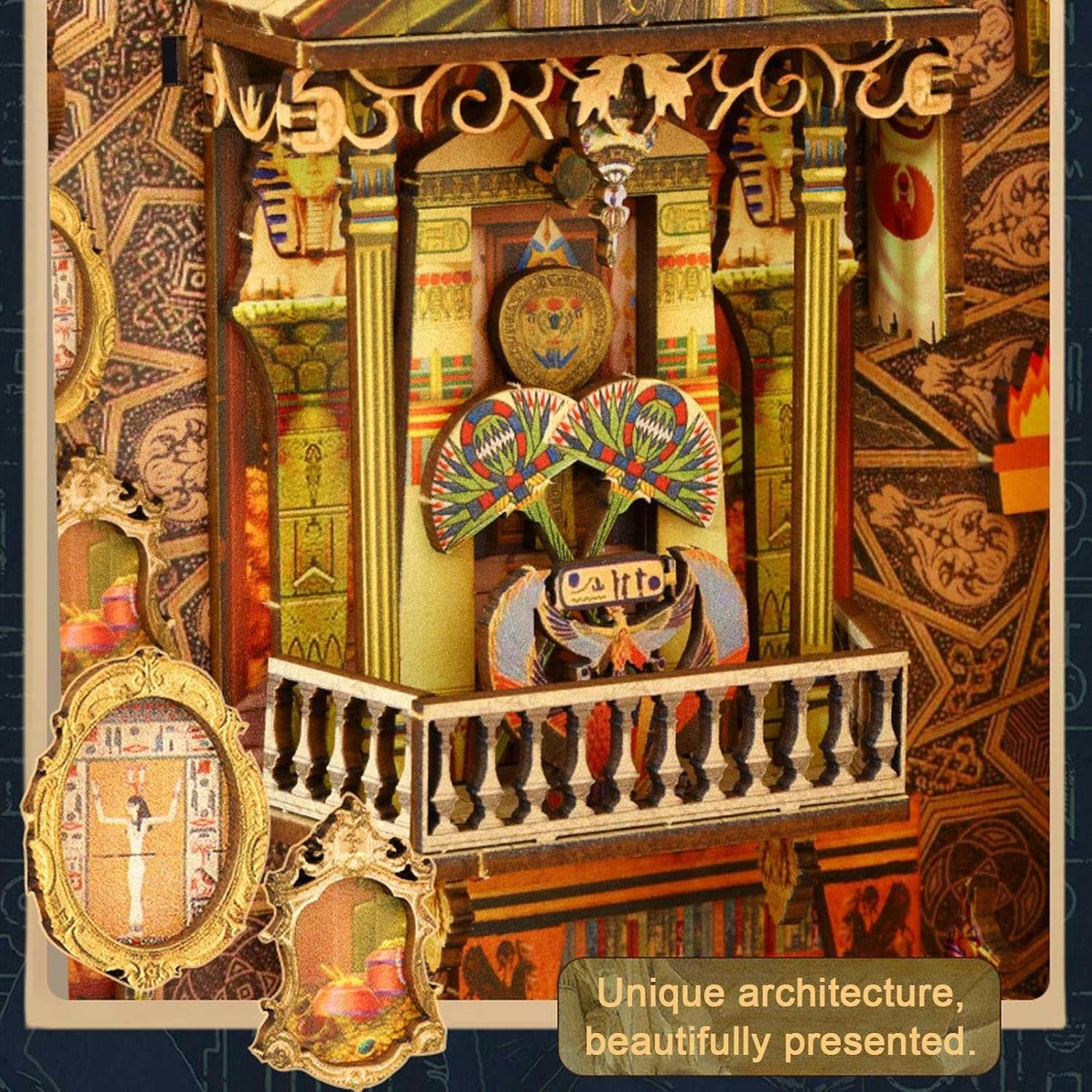 Book Nook 3D – Égypte antique – En bois avec éclairage LED – Univers RcLoisirs