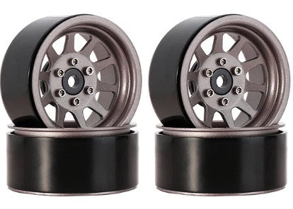 CRAW18258_09GL – Jantes métal beadlock 1.9″ 10 spokes Injora – Univers RcLoisirs