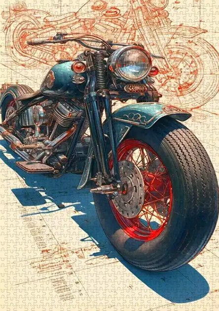 Moto vintage – Casse-tête – 1000 pièces