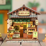 CWGA116 Kyoto Matcha Cottage, maison miniature DIY de 128 pieces inspiree d'une boutique japonaise de matcha avec eclairage DEL et decor double face.