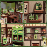 CWGA116 Kyoto Matcha Cottage, maison miniature DIY de 128 pieces inspiree d'une boutique japonaise de matcha avec eclairage DEL et decor double face.