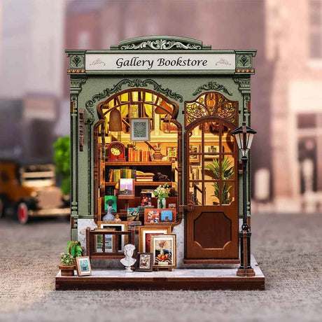 Librairie Gallery – Book Nook 3D en bois avec LED – Haute gamme