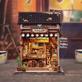 Choshi no Shitamachi – Book Nook 3D en bois avec LED – Haute gamme