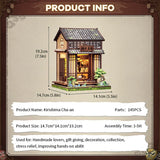 CWGC219 Kirishima Cha-an, maison miniature DIY de 145 pieces inspiree d'une rue japonaise traditionnelle avec eclairage tactile et porte anti-poussiere.