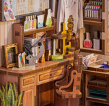 Cabinet du docteur – Book Nook 3D en bois avec LED – Haute gamme - Univers RcLoisirs