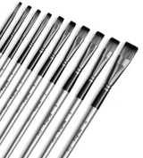Pinceaux plats - Nylon - Manche long