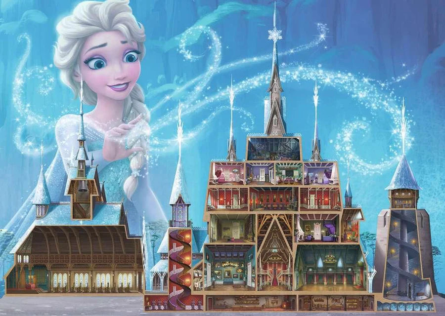 Laissez le royaume magique d’Arendelle de la Reine des neiges vous réchauffer le cœur dans notre puzzle de la série des châteaux de Disney : Elsa!
