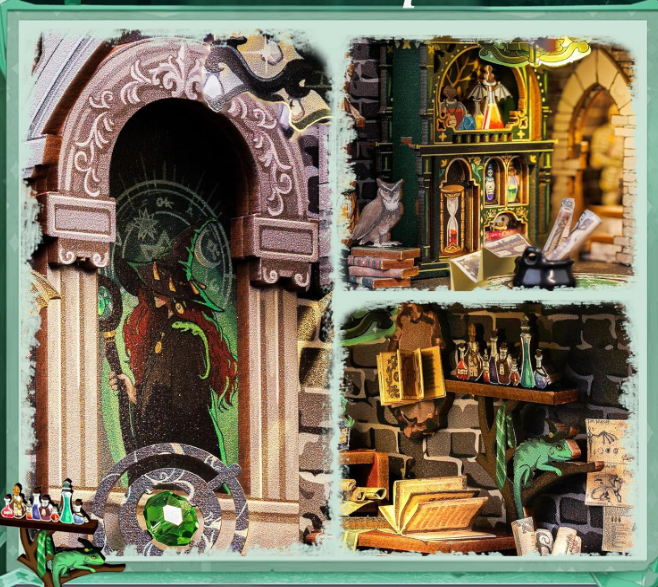 Chambre magique – Book Nook 3D en bois – LED – Haute gamme – Univers RcLoisirs