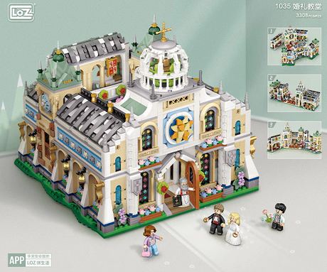 Chapelle de mariage – LOZ 1035 – 3308 pièces – Mini blocs à assembler – Univers RcLoisirs