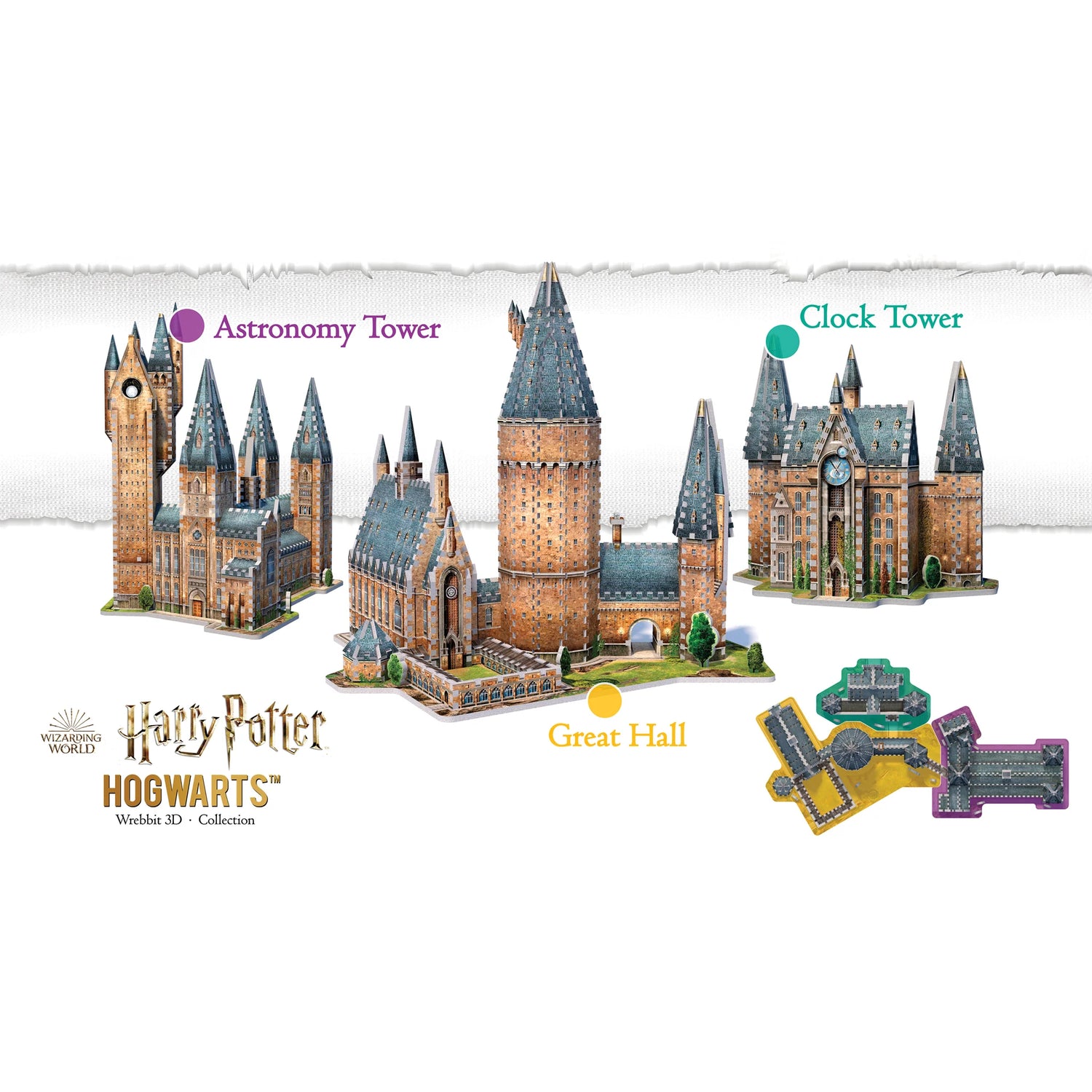 Chateau Poudlard - Harry Potter - Grande Salle – Wrebbit 3D – Casse-tete – Univers RcLoisirs