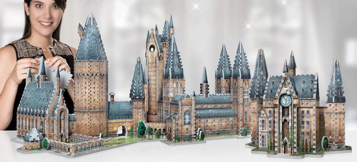 Chateau Poudlard - Harry Potter - Tour de l'Horloge – Wrebbit 3D – Casse-tete – Univers RcLoisirs